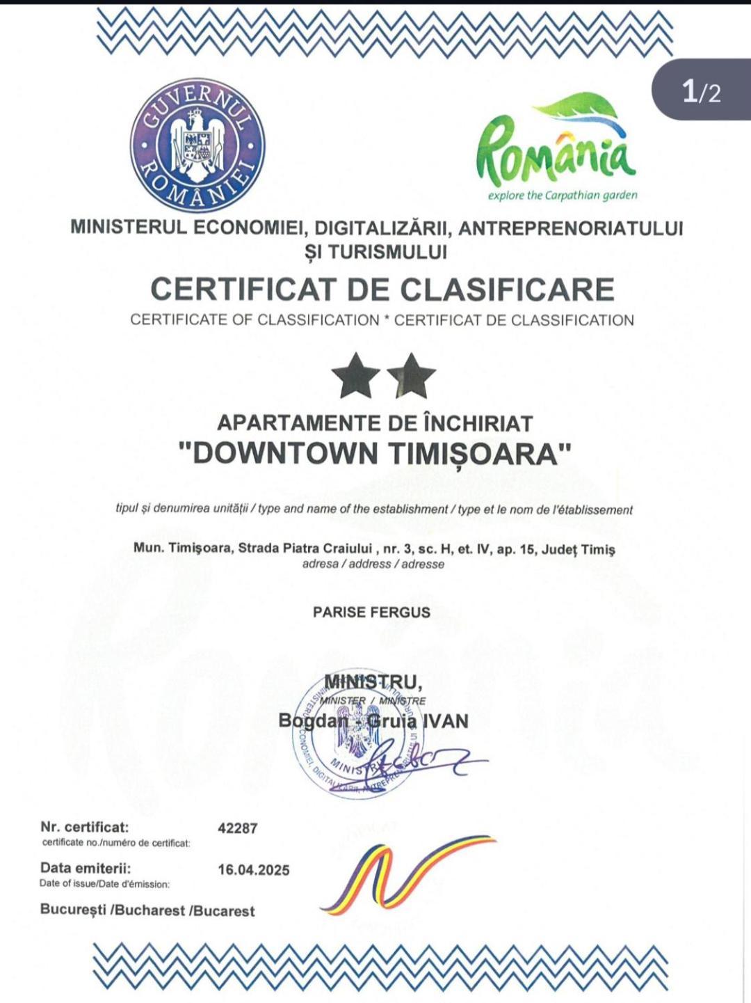 Down Town Timisoara Apartman Kültér fotó